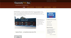 Desktop Screenshot of guarantytitleinc.com